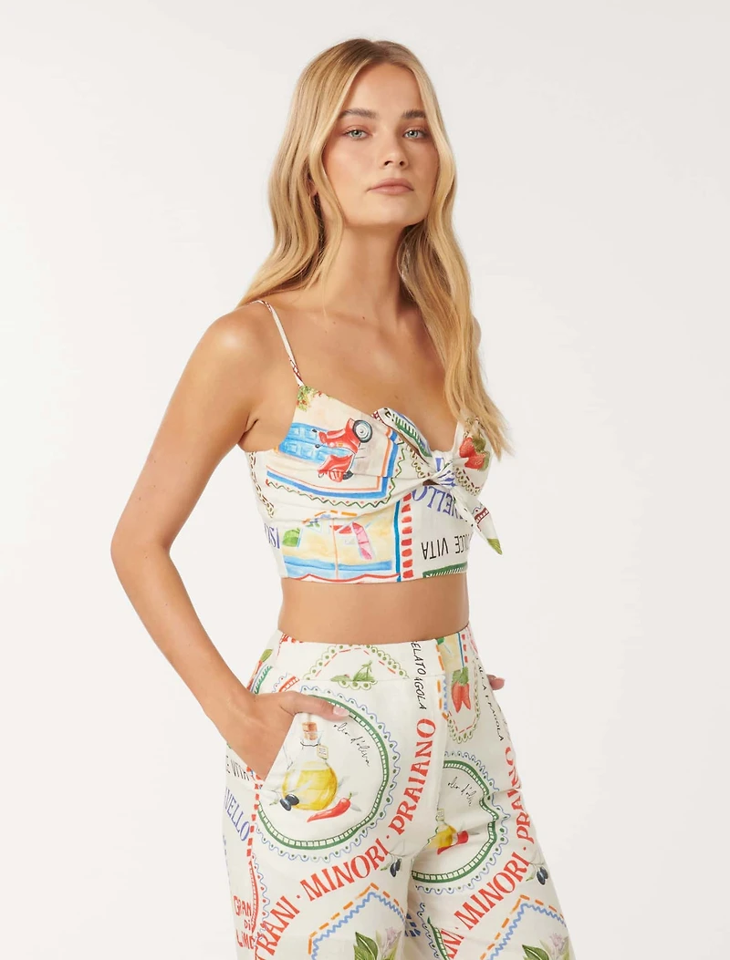 Annie Tie Front Top