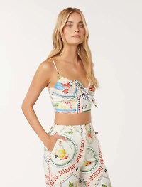 Annie Tie Front Top