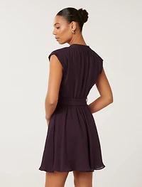 Lucille Textured Belted Mini Dress
