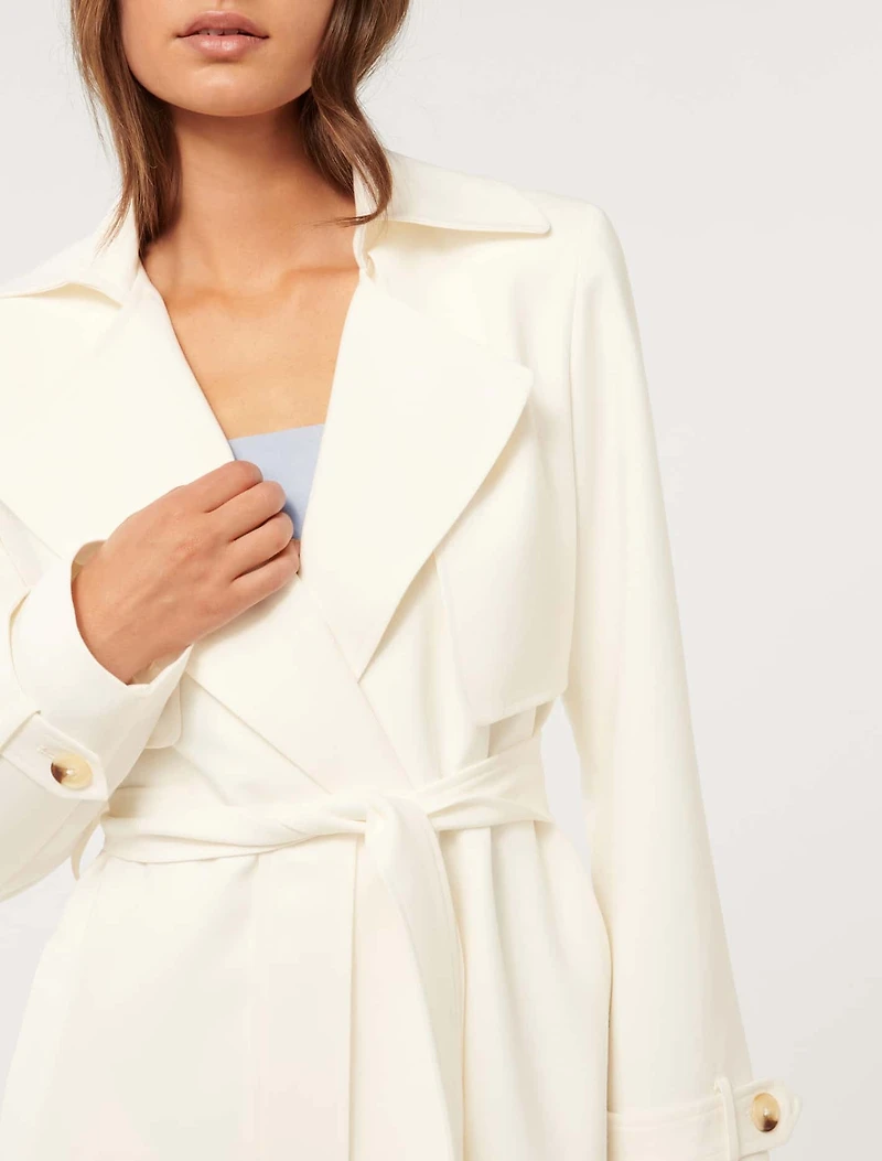 Lauren Crepe Trench Coat