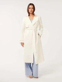 Lauren Crepe Trench Coat