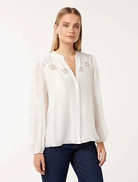 Tegan Trim Blouse