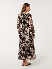 Saskia Pleat Wrap Midi