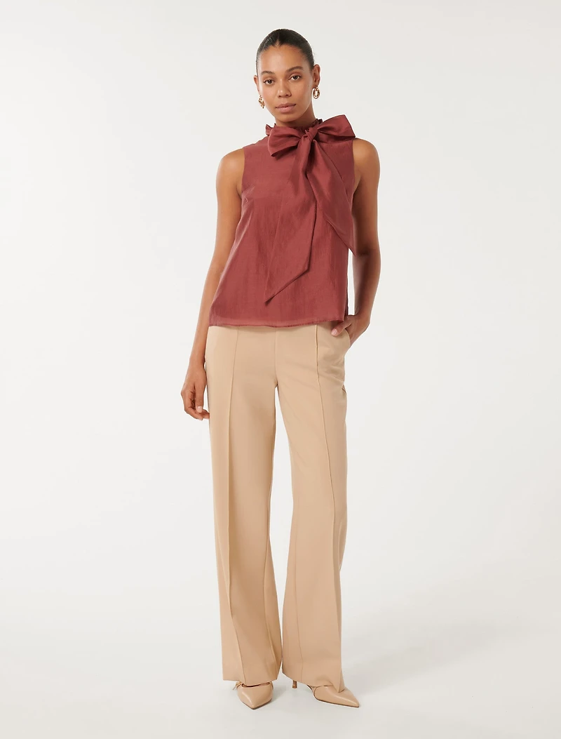 Jane Tie Neck Sleeveless Top