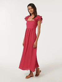 Darla Petite Flutter Sleeve Midi