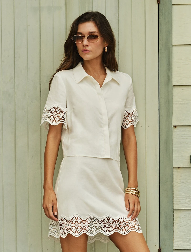 Skye Lace Trim Shirt