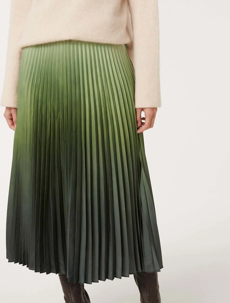 Evangeline Satin Pleated Maxi