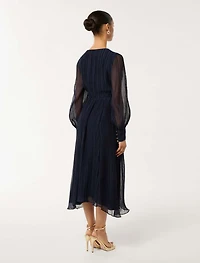 Genevieve Petite Crinkle Midi