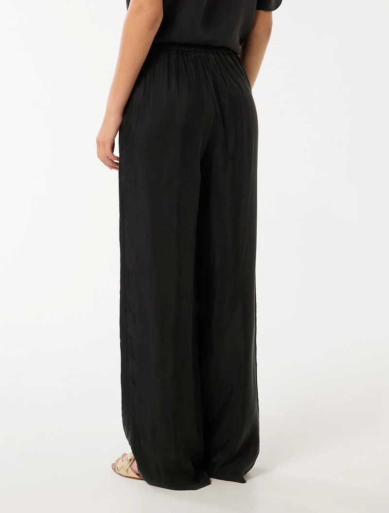 Emma Cupro Wide Leg Pant