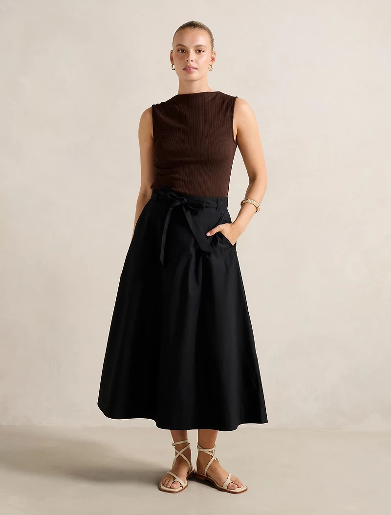Madeleine Belted Midi Skirt