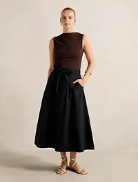 Madeleine Belted Midi Skirt