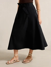 Madeleine Belted Midi Skirt