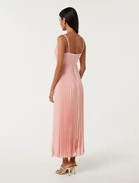 Chloe Petite Pleated Midi Dress