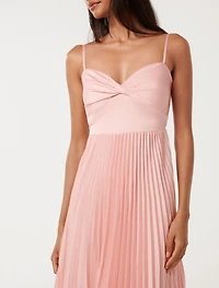 Chloe Petite Pleated Midi Dress