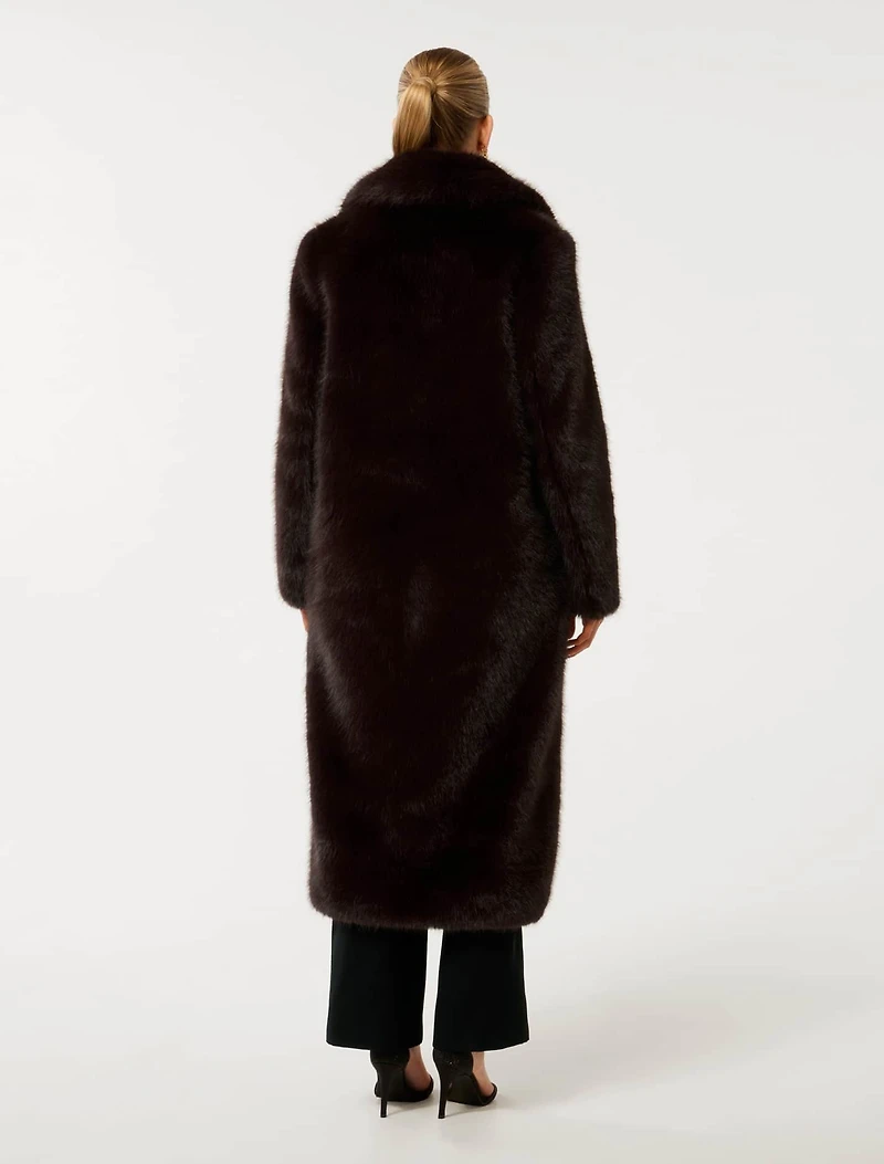 Hunter Maxi Faux Fur Coat