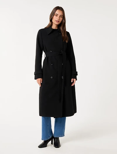 Leanne Crepe Trench Coat