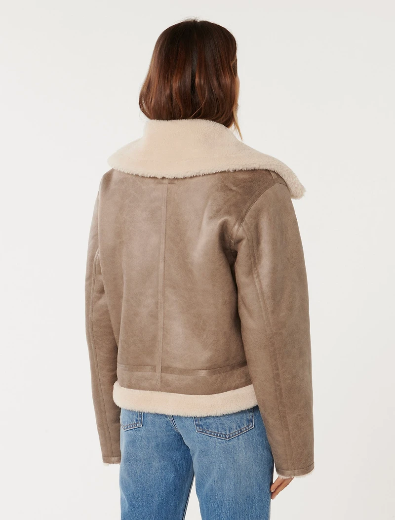 Jamie Shearling Aviator Jacket