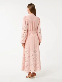 Ebony Embroidered Midi Dress