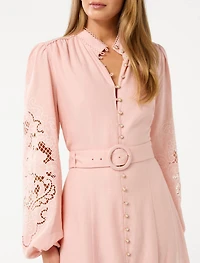 Ebony Embroidered Midi Dress