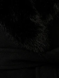 Monica Fur Collar Wrap Coat