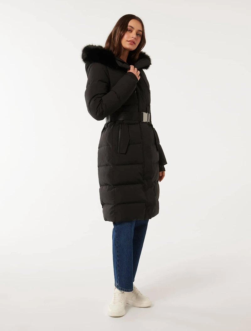 Cori Longline Down Puffer Coat