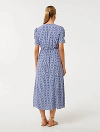 Saffron Printed Midi Sun Dress