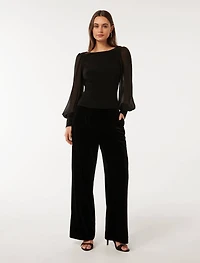 Olivia Embellished Trim Top