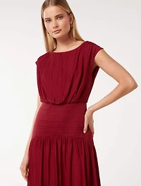 Lila Crinkle Maxi Dress