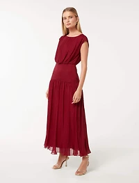 Lila Crinkle Maxi Dress