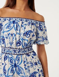 Ravenna Off-Shoulder Tiered Midi Dress