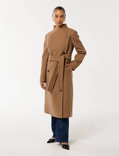 Ari Petite Funnel Neck Coat