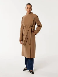 Ari Petite Funnel Neck Coat