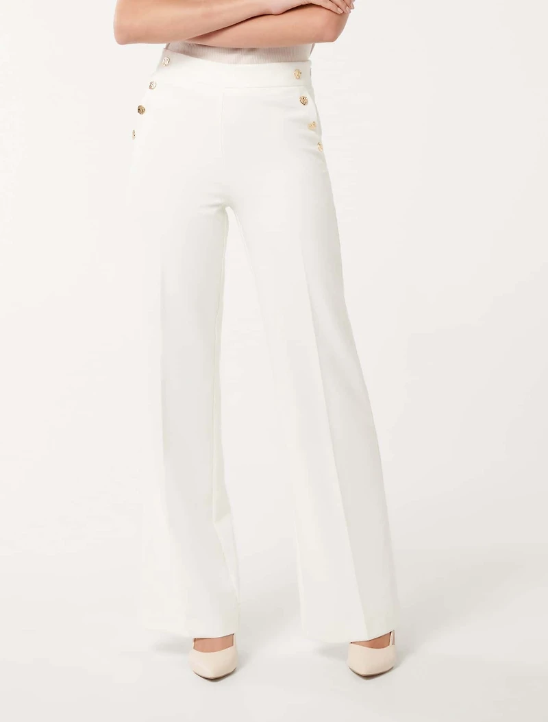 Kehlani Button Wide Leg Pant