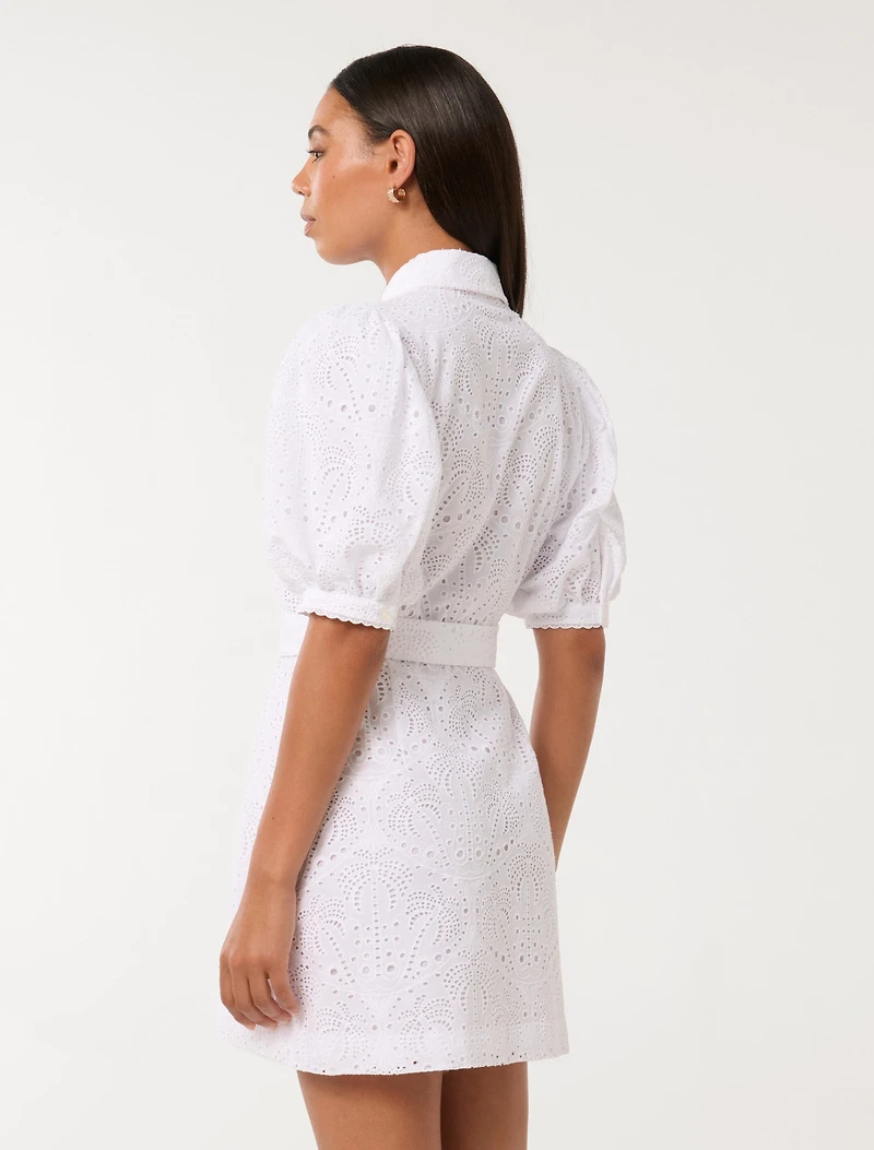 Bryony Embroidered Shirt Mini Dress