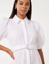 Bryony Embroidered Shirt Mini Dress