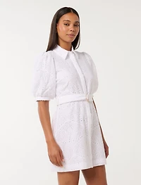 Bryony Embroidered Shirt Mini Dress