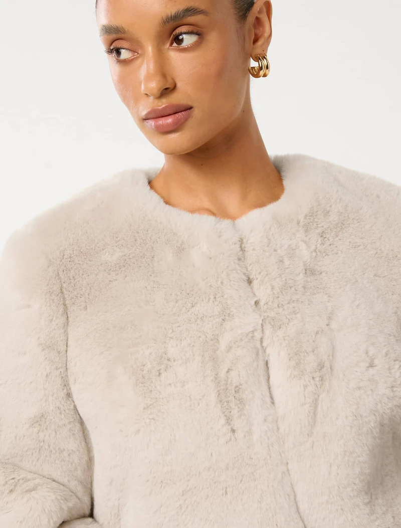 Lana Petite Faux Fur Coat