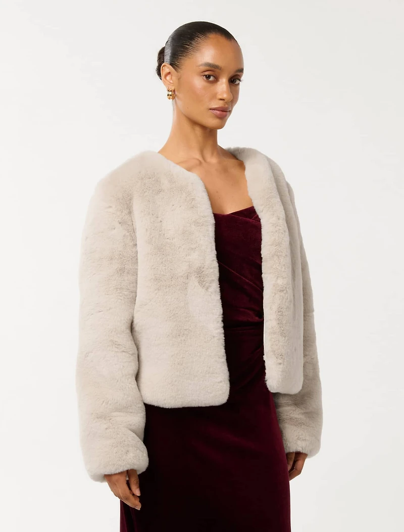 Lana Petite Faux Fur Coat
