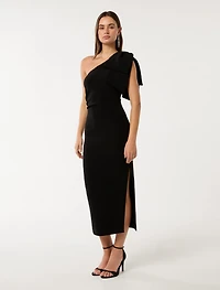 Jade Bow Bodycon Midi Dress