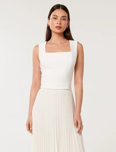 Yas Square-Neck Top