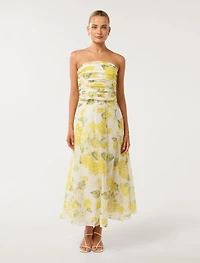 Laia Ruched Strapless Top