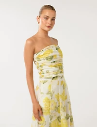 Laia Ruched Strapless Top