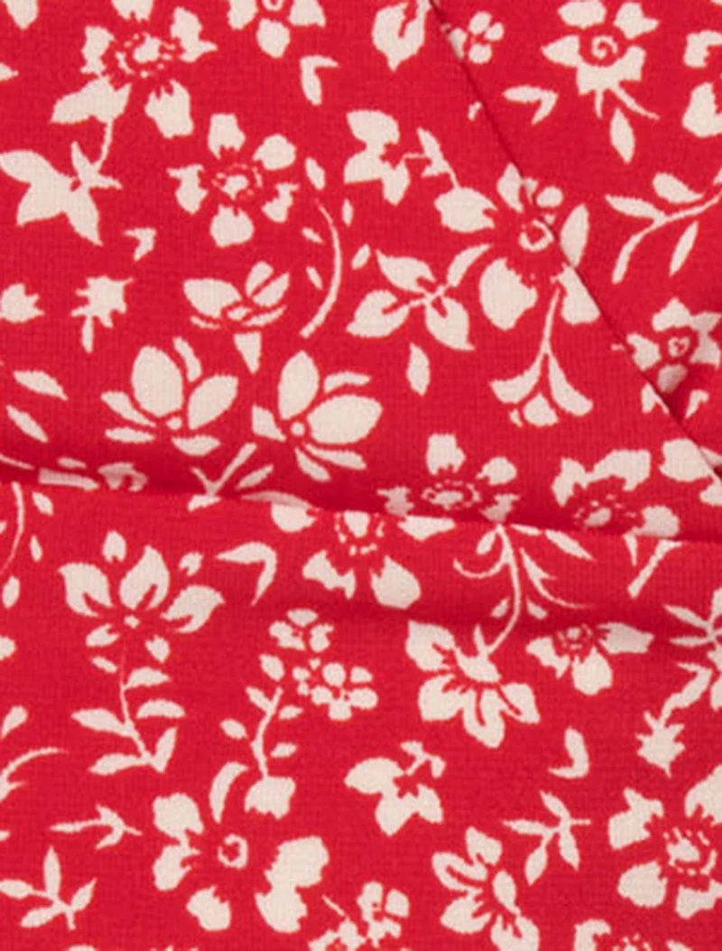 Lulu Printed Flutter Sleeve Top