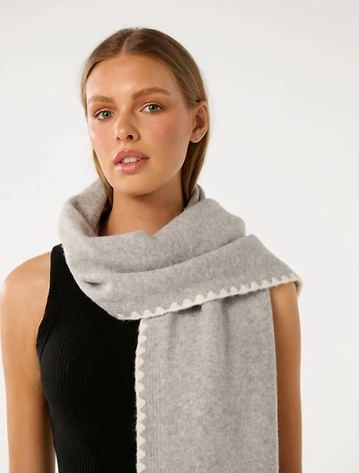 Tatum Stitch Detail Scarf