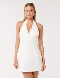 Ricki Halter Hook and Eye Mini Dress