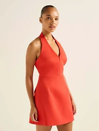 Ricki Halter Hook and Eye Mini Dress