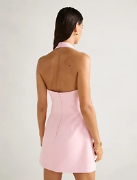 Ricki Halter Hook and Eye Mini Dress
