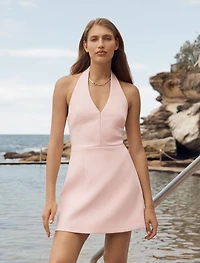 Ricki Halter Hook and Eye Mini Dress