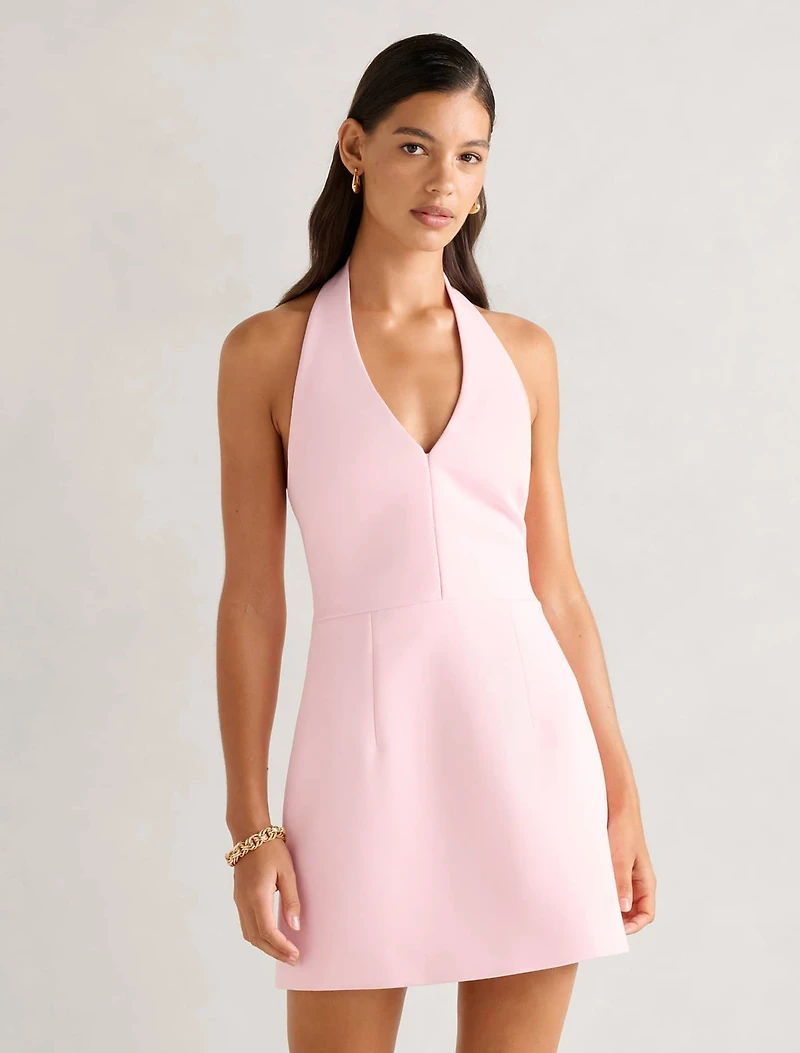 Ricki Halter Hook and Eye Mini Dress