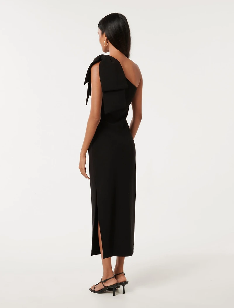 Jade Petite Bow Bodycon Midi Dress